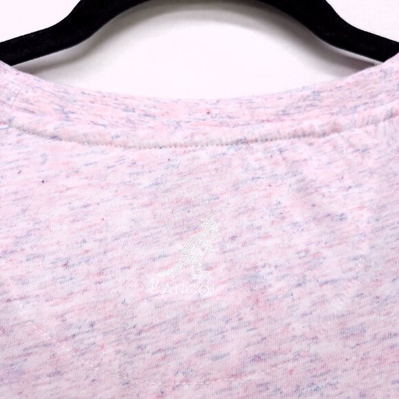 Kangol Raindrop Mens Long Sleeve Tshirt Size Large Pink Heather Crewneck Stretch - Picture 9 of 13